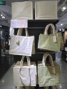 muji无印良品麻布袋托特包手提袋帆布包通勤包大学生大容量女包