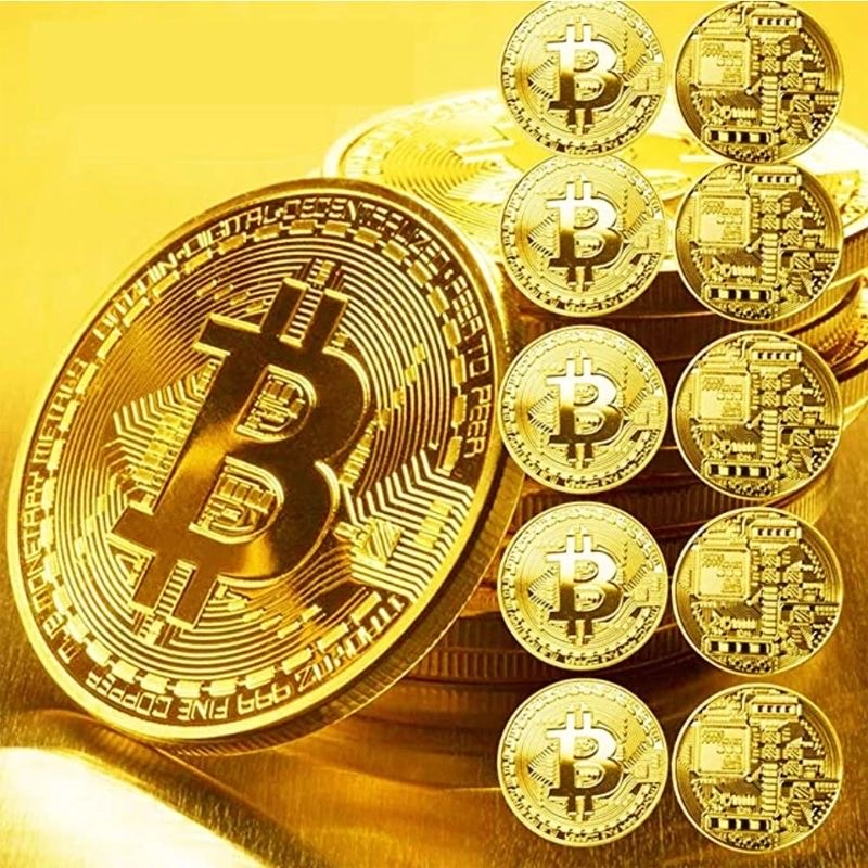 Bitcoin 金币BTC外币比特B美元世界钱币美国纪念币硬币礼物送人 节庆用品/礼品 创意玩偶 原图主图