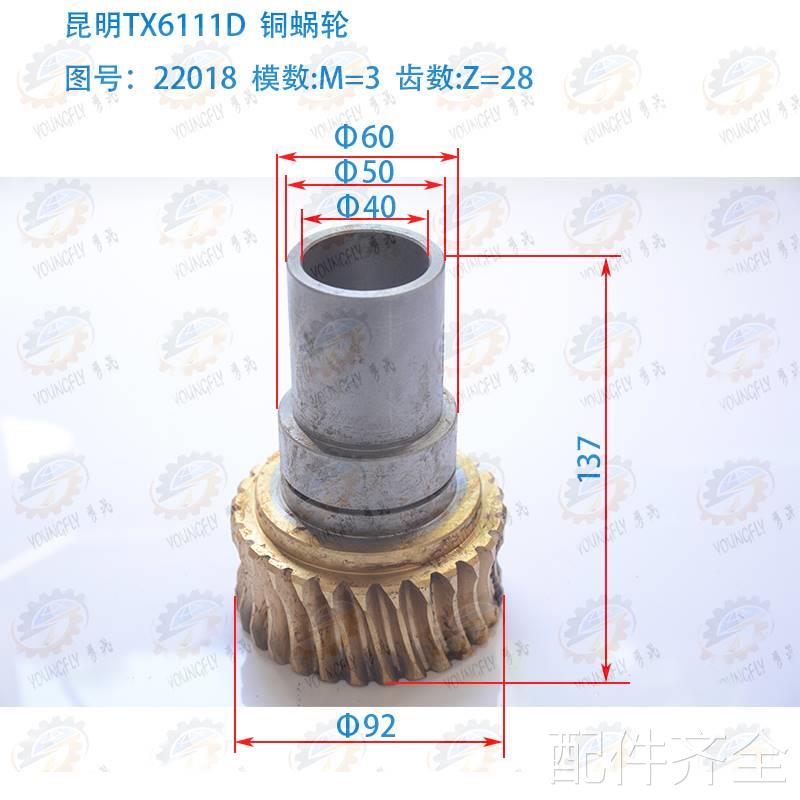 昆明TX619 X611T1D镗床铜蜗轮22018配件