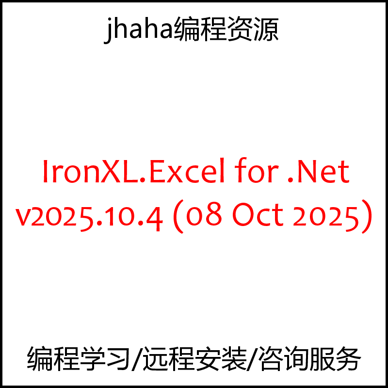 IronXL.Excel for .Net v2025.10.4