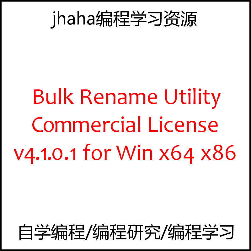 Bulk Rename Utility Commercial License v4.0.0.7 for Win