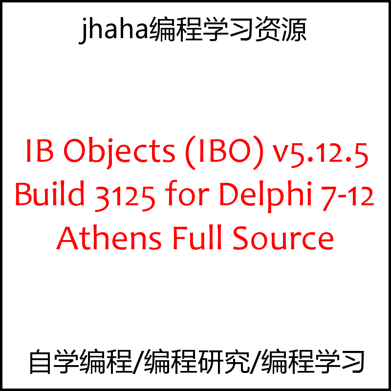 3125 Build Delphi v5.12.5 IBO Objects for