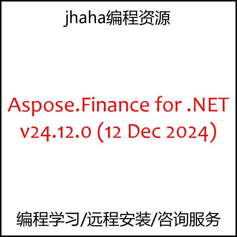 Aspose.Finance for .NET v24.12.0