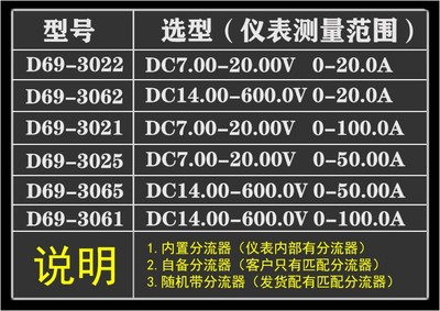12v600v20a50a100a直流电压电流表功率计电量显示器LCD数显高精度