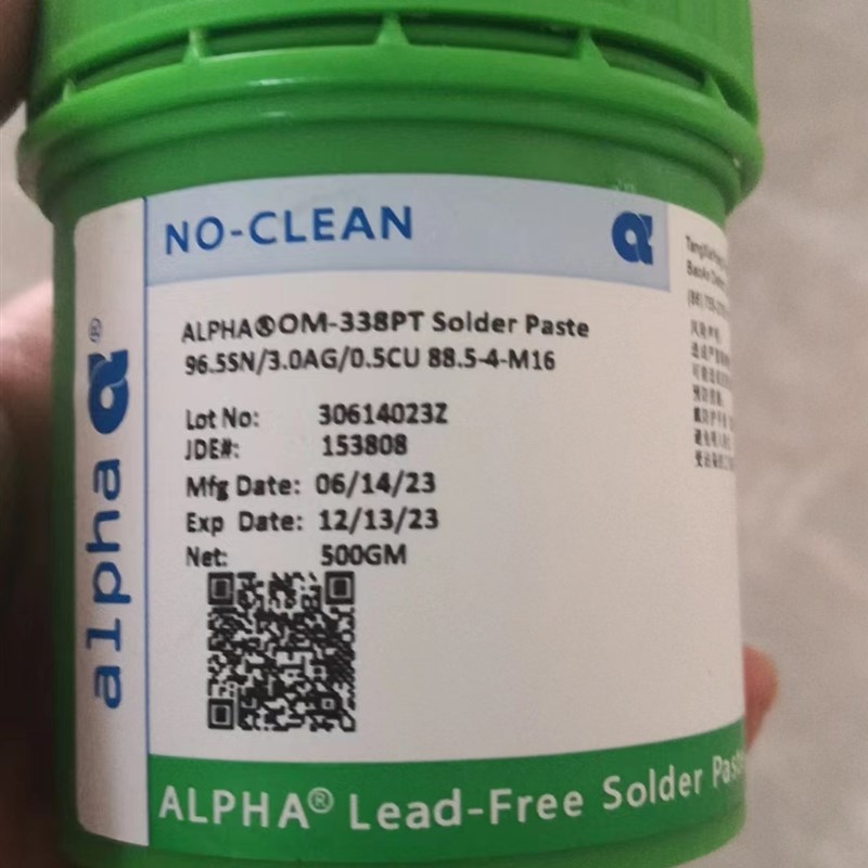 阿尔法正品OM350/OM338/OM338PT无铅锡膏SAC305焊锡浆 ALPHA500G