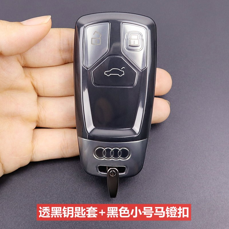 于奥迪a4l钥匙套 s4壳扣2017-E2024款a4车用品 全包透明超薄