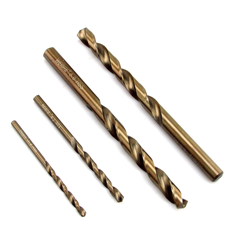 WEISITE 4.2-7.5umm工业级HSS含钴不锈钢麻花钻 高速钢钻头咀