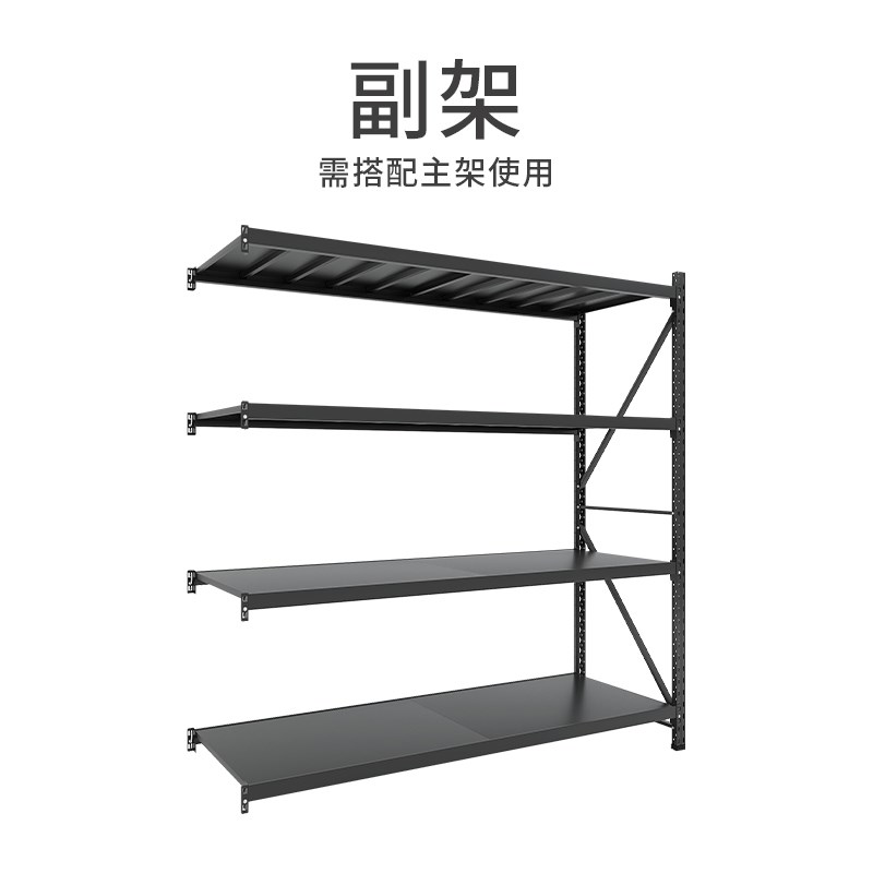 加厚黑色货架置物架落地多层仓储仓库展示架地下室储物间库房架子