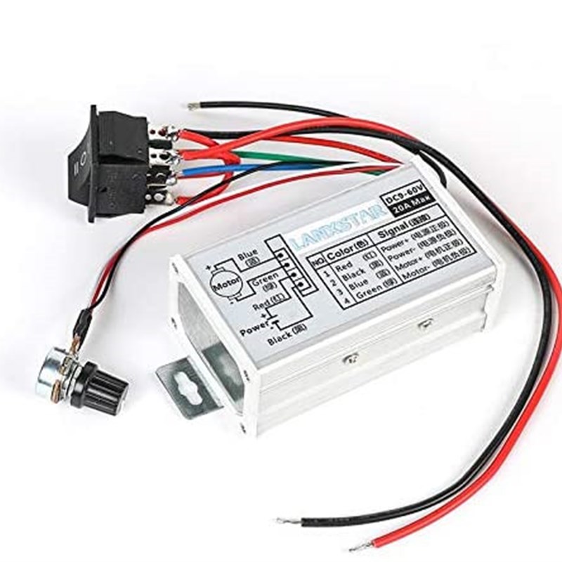 20A 正反转 DC调速器12V24V36V48V60V脉宽马达驱动器PWM控制板