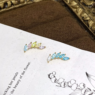 16g 仙人 镀金耳钉耳蜗钉耳骨钉flat 迹盏 免摘睡觉防敏 钛合金