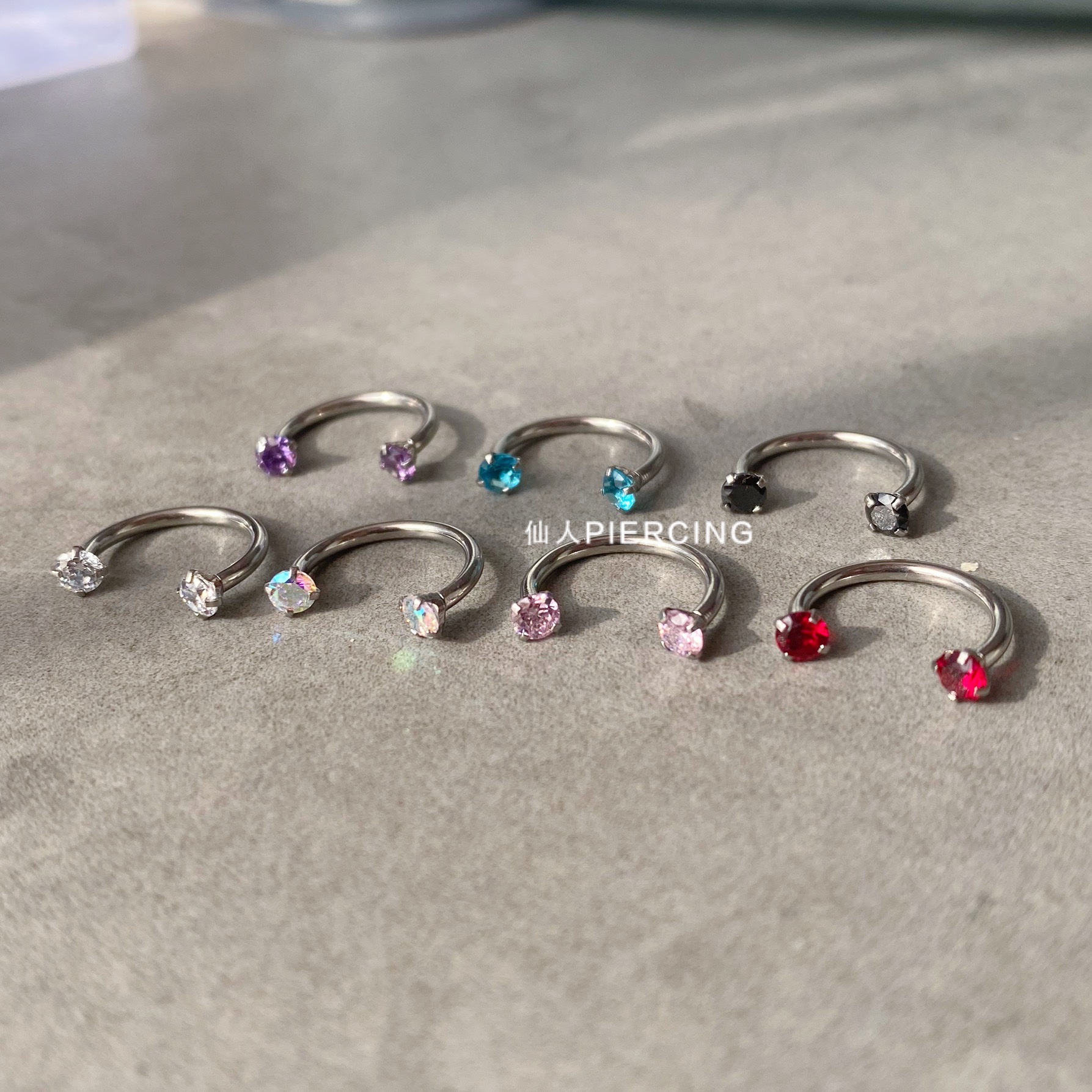 仙人穿刺内螺纹唇环马蹄鼻中隔