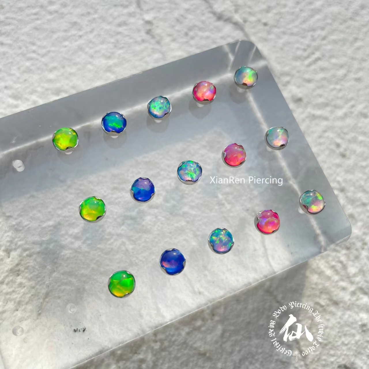 埋钉肚脐钉舌钉钛合金内螺纹