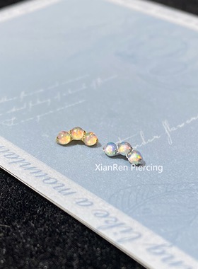 仙人 钛合金“豌豆”澳宝耳钉/耳蜗钉/耳骨钉/flat 16g内螺纹