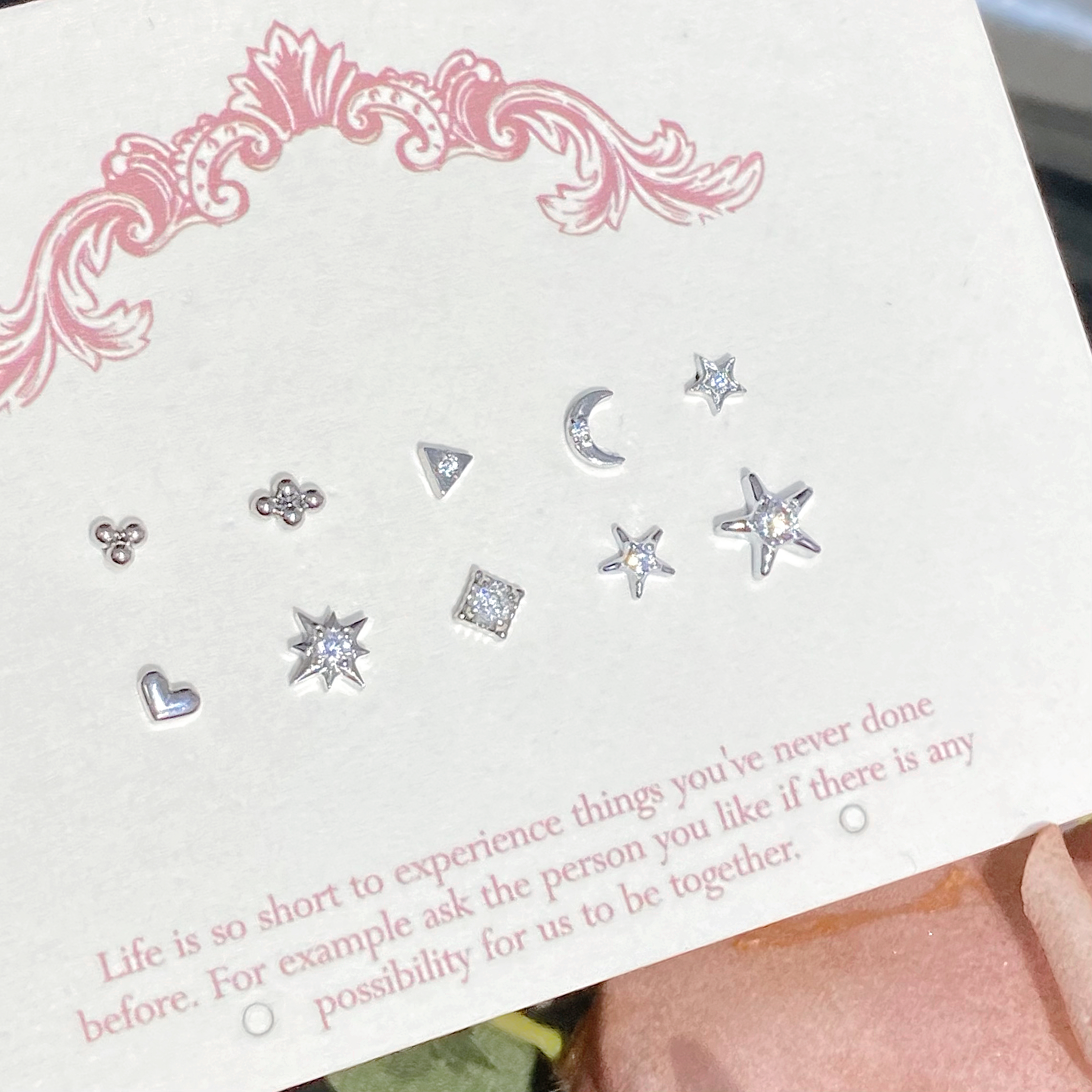 仙人 “白金鼻嘎”钛合金镀白金耳钉耳骨钉flat 小耳朵 免摘 迷你