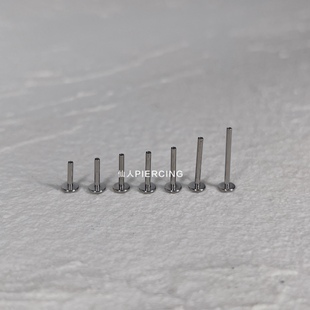 手抛钛合金耳钉唇钉鼻钉舌钉内螺纹底座唇钉9mm 14g 仙人18