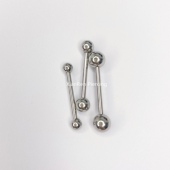 仙人穿刺 医用钢钛钢14g外螺纹舌钉乳钉1.6mm基础款 辣妹穿刺饰品