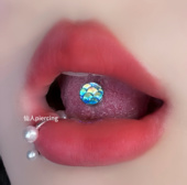 仙人穿刺 防敏 1.6粗外螺纹舌钉可以喝酒 鱼鳞纹 钛钢医用钢舌钉