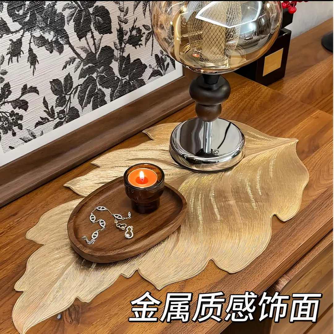 枫叶子装饰杯垫PVC桌垫隔热防滑防水防烫餐垫轻奢北欧风,居家布艺,桌旗,淘宝优惠券,粉丝福利购,淘宝优惠卷