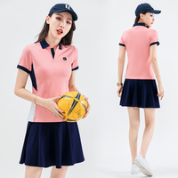 夏季网球服防走光运动套裙女2023新款polo棒球服休闲网球裙两件套