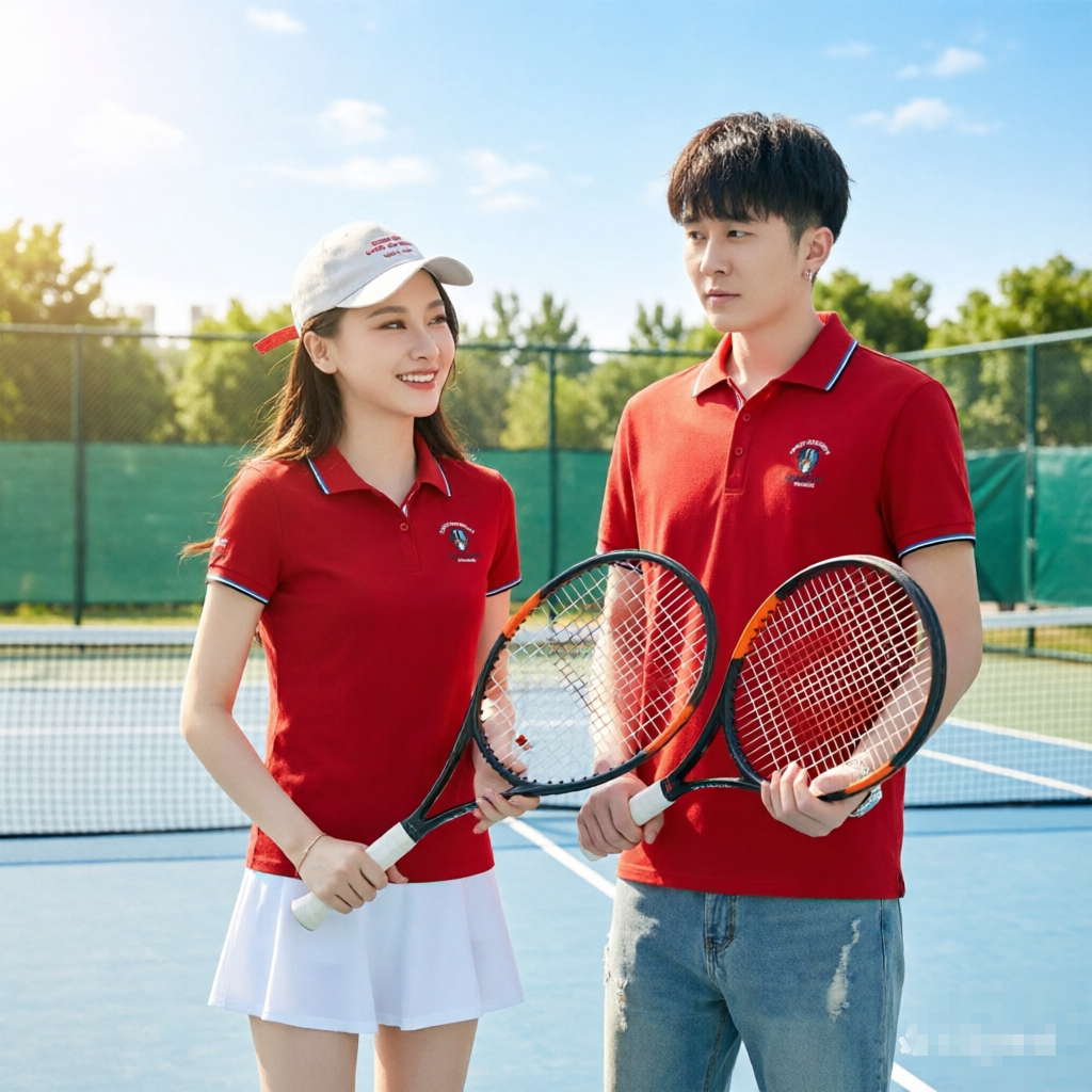 夏季情侣休闲运动套装男女网球裙