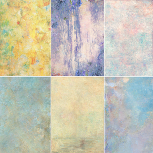 法式油画莫奈肌理摄影背景布欧式高级感婚纱少女写真拍照背景纸