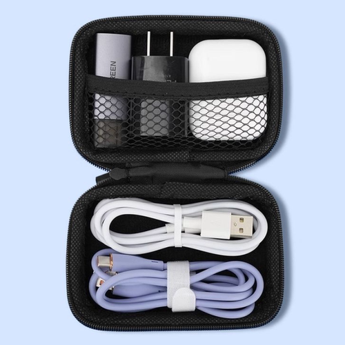EVA耳机收纳包蓝牙耳机盒保护壳数据线整理包便携小充电器