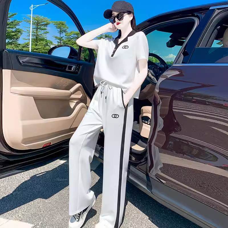 欧洲站休闲运动套装女夏春秋款2025新款时尚洋气大码卫衣两件套潮