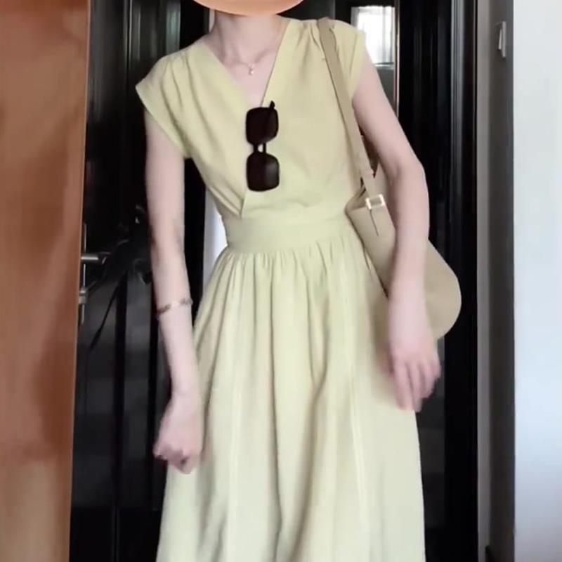 欧洲站夏季女装2025年新款气质修身裙子高级感显瘦连衣裙小众设计