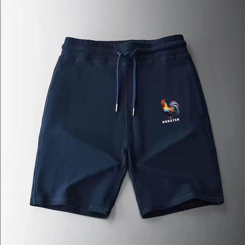 欧洲站~轻奢气质！法国公鸡夏季短裤男休闲运动宽松透气五分裤新