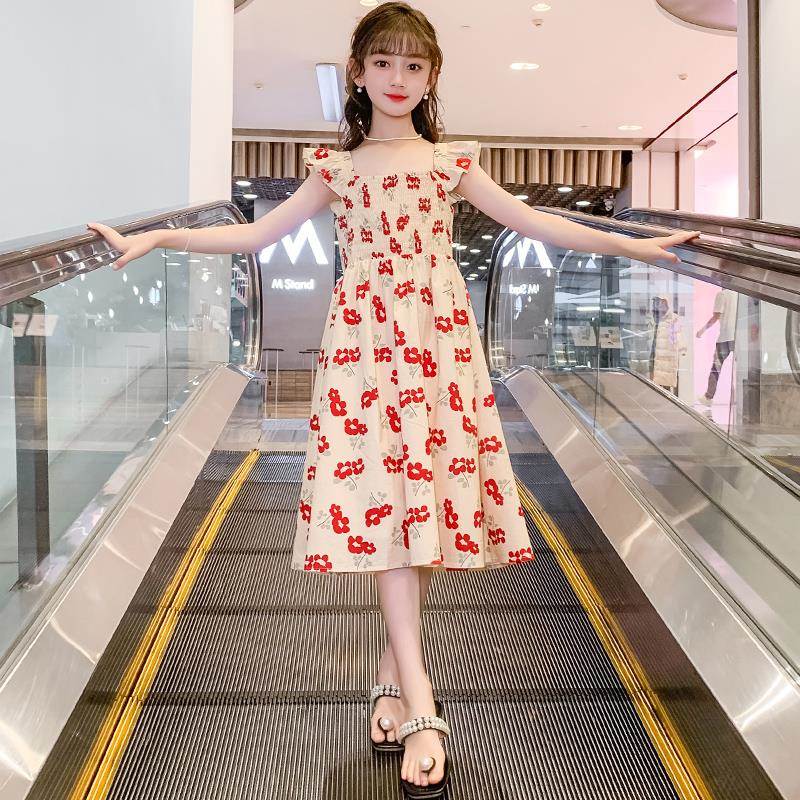 韩国女童夏季连衣裙2024新款儿童薄款吊带公主裙中大童小女孩裙子