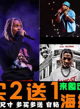 利尔杜克Lil Durk专辑封面英文嘻哈饶舌说唱歌手Rapper海报装饰画