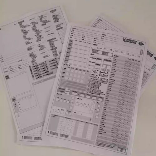 龙与地下城DND3R4E5E人物卡