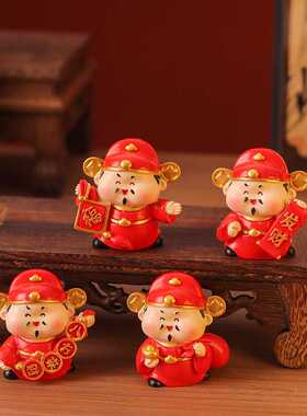 财神小摆件招财发财吉祥物办公室桌面解压国潮佛系家居装饰品