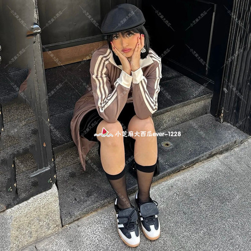 adidas三叶草复古运动鞋T头鞋