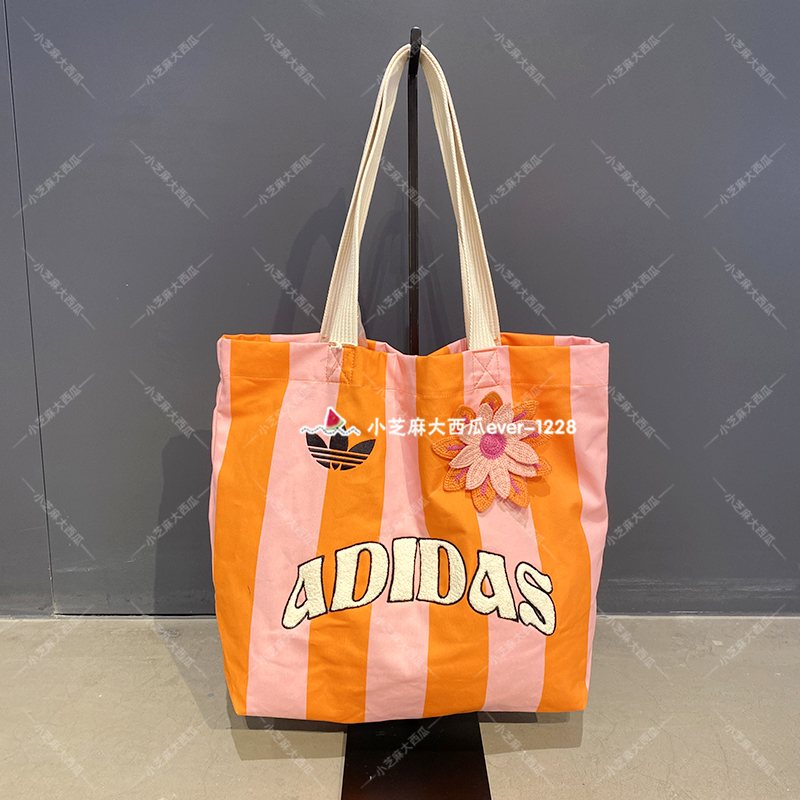 adidas三叶草印花活力运动托特包