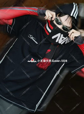 adidas三叶草AVAVAV联名女子连帽宽松舒适运动休闲短袖T恤KG9025