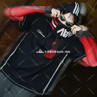 adidas三叶草AVAVAV联名女子连帽宽松舒适运动休闲短袖 T恤KG9025