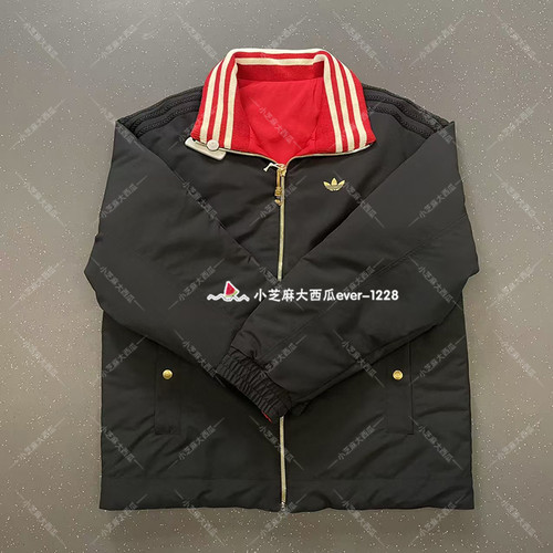 adidas三叶草CNY宽松休闲棉服