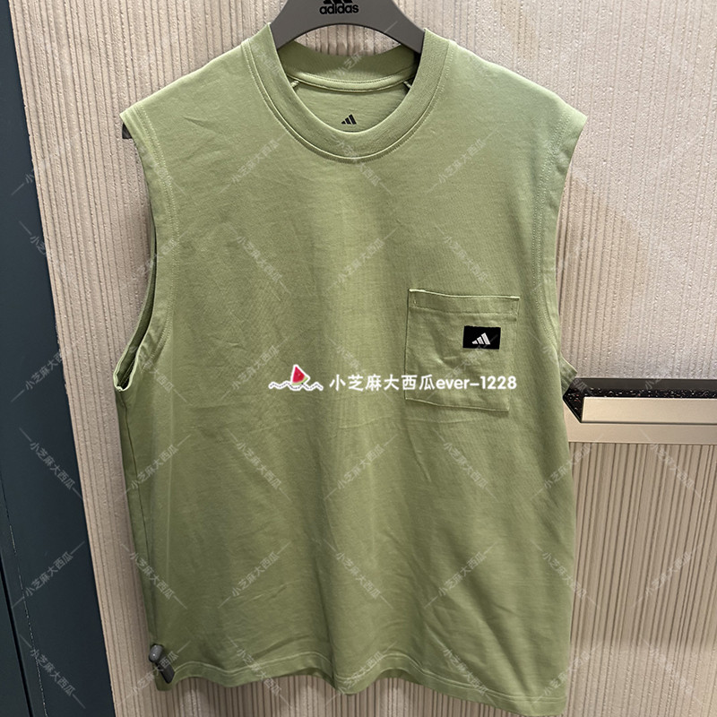 adidas阿迪达斯男子涂鸦风印花运动休闲无袖背心T恤JJ3973JJ3974