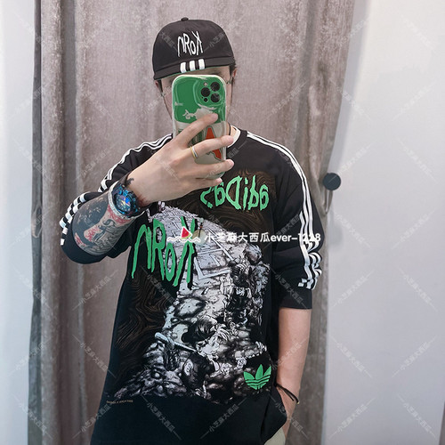 adidas三叶草复古运动长袖T恤