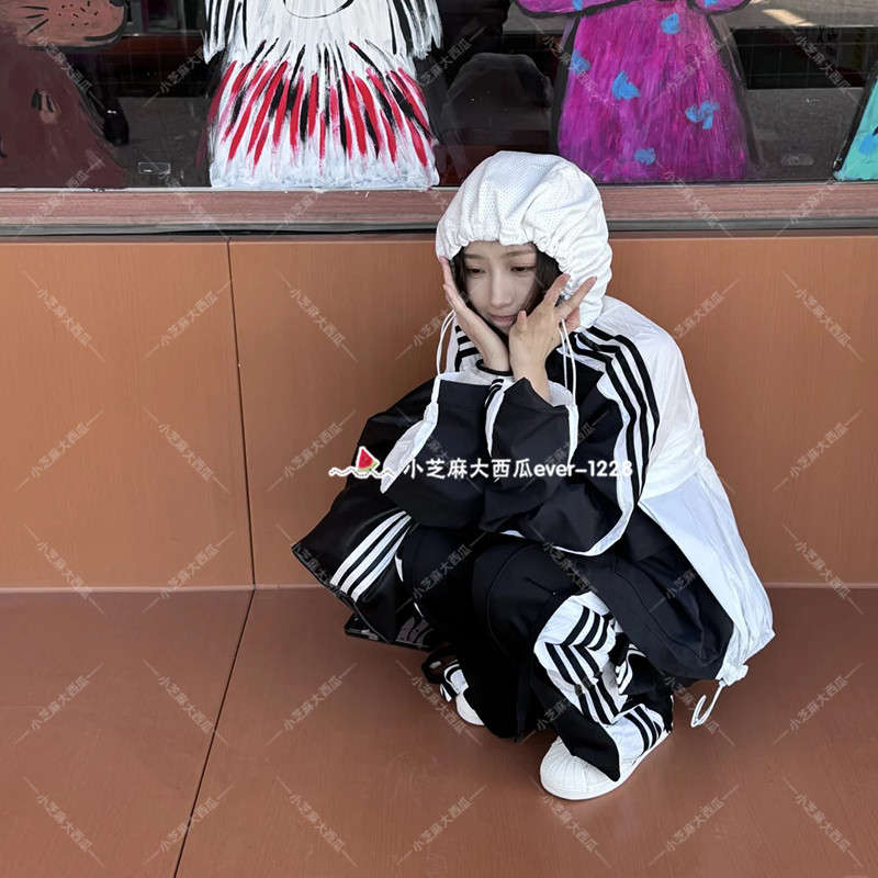 adidas三叶草正品男子R3CD可拆卸拼接运动翻领风衣夹克外套KA3801