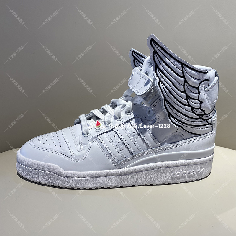 adidas三叶草正品jeremy scott联名翅膀黑白高帮板鞋gx9445gy4419