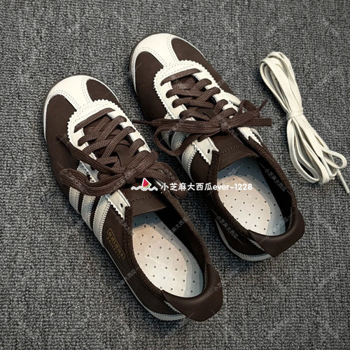 adidas三叶草复古薄底运动鞋