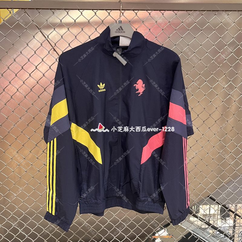 adidas三叶草拼色经典休闲外套