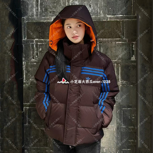 adidas三叶草70S男子保暖运动600蓬连帽面包羽绒服JL9556JN7476