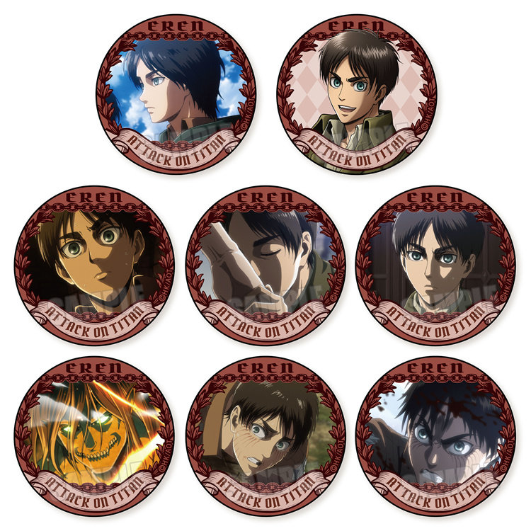 进击的巨人徽章 attack on titan艾伦角色动漫周边吧唧胸章8种/o