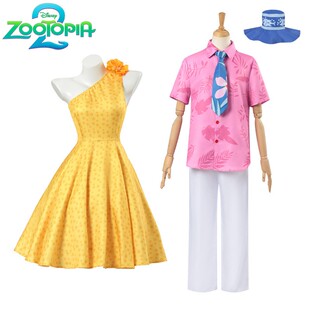 疯狂动物城2cos服 兔子警官朱迪黄色连衣裙Zootopia狐狸尼克cos服