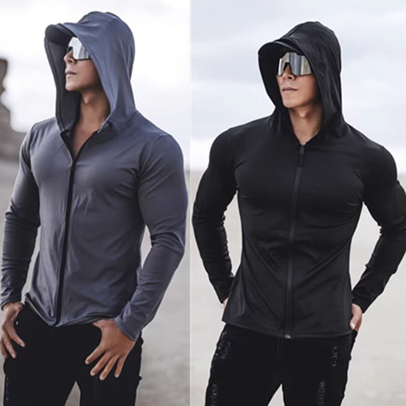 秋季男士运动长袖连帽拉链衫速干高弹户外骑行跑步训练健身衣外套,运动服/休闲服装,运动茄克/外套,淘宝优惠券,粉丝福利购,淘宝优惠卷