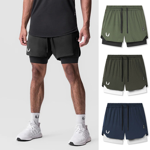 美式高弹力运动防走光三分裤速干