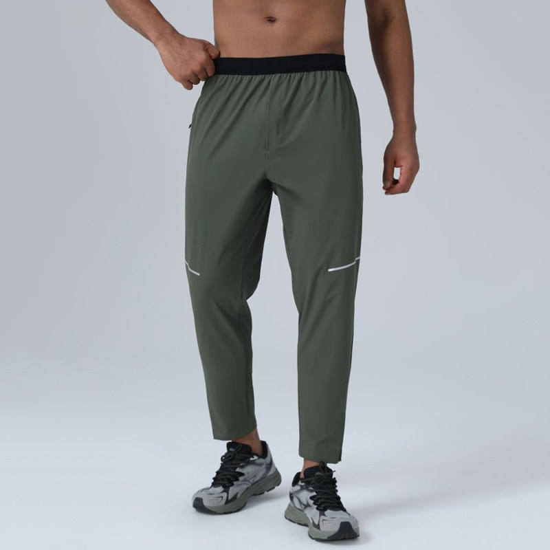 LU家运动长裤男宽松直筒夏季速干薄款弹力透气户外跑步训练健身裤